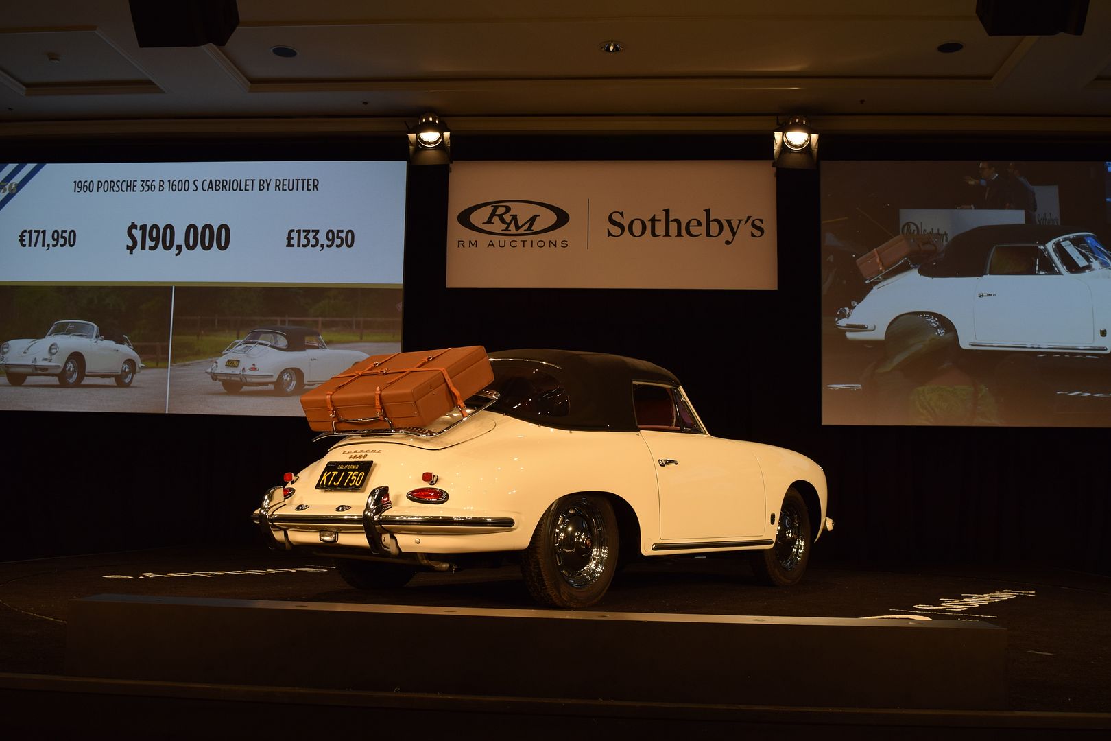 1960 Porsche 356B 1600 S Cabriolet - $242,000