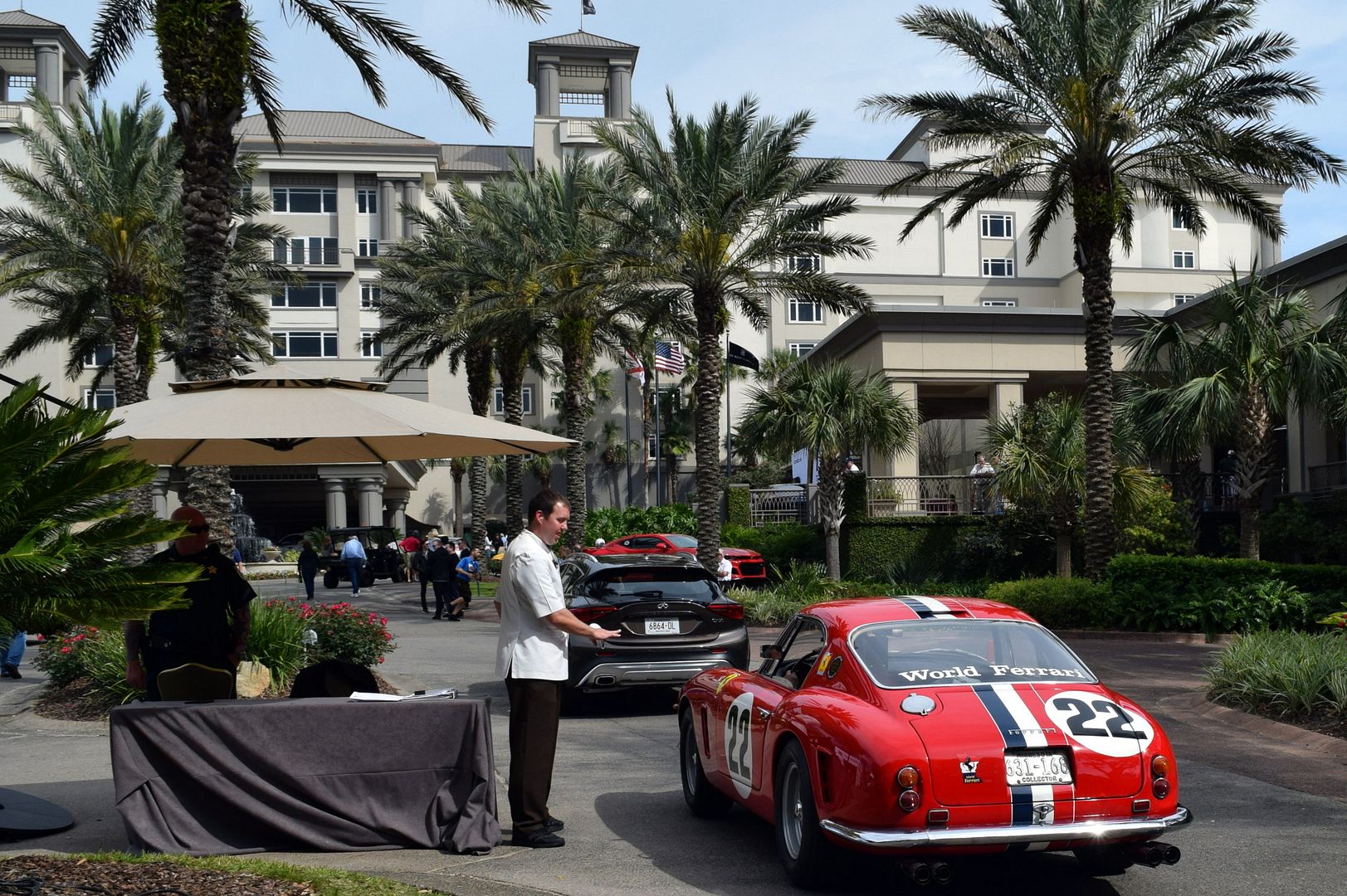 Arriving at the Ritz