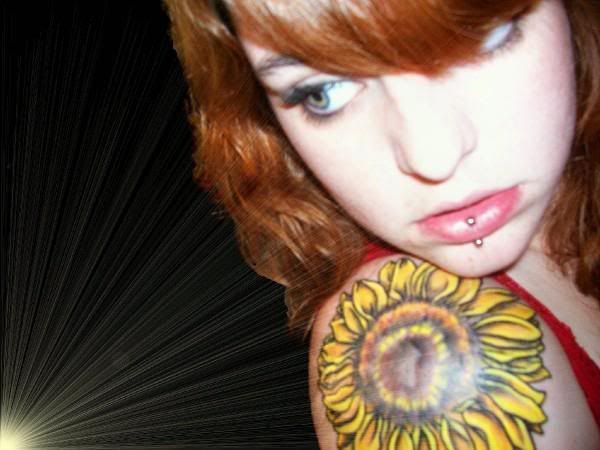 sunflower tattoo. Here is my trademard Sunflower