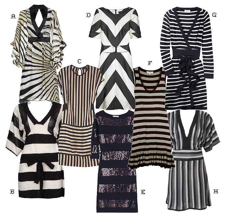 Eight Little Striped Dresses