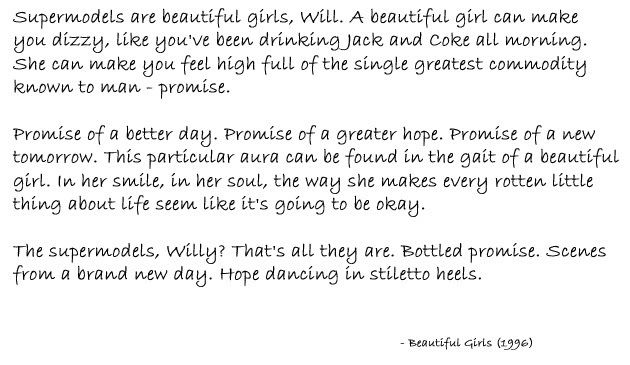beautiful girls movie quote Do you see her face?