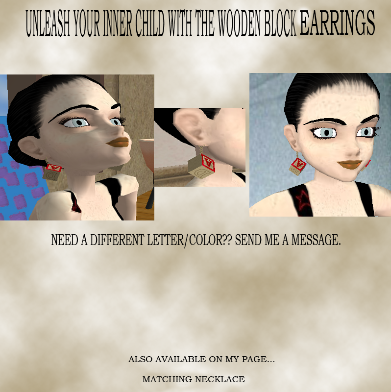 letterblock earrings
