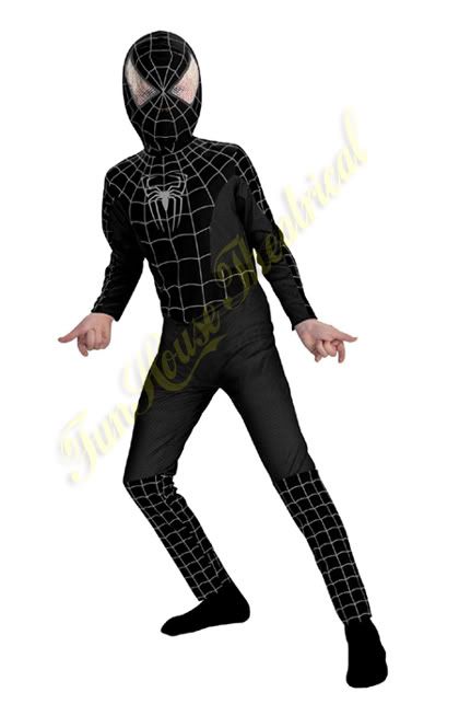 SPIDER-MAN 3 BLACK VENOM COSTUME Size 14-16 Child 6587 | eBay