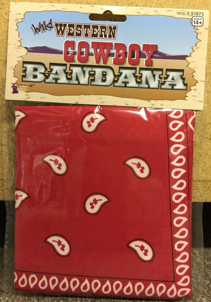 wild west western cowboy red bandana halloween costume accessory