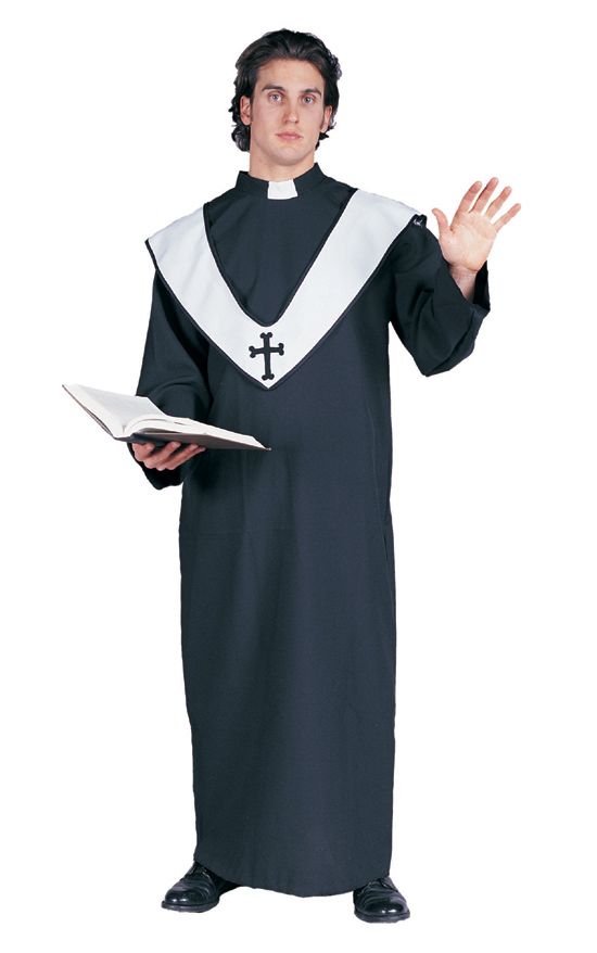 Priest Halloween Costume Catholic Religious Biblical Robe Adult Men