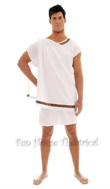 Roman Toga Male Adult Mens Halloween Costume Greek God Julius Caesar