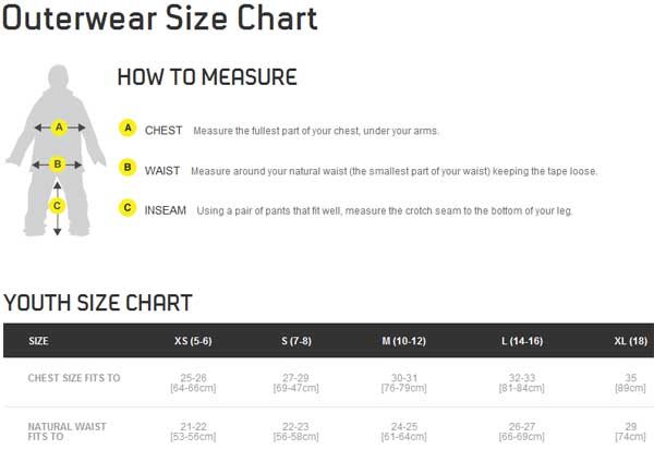 Snowboard Boots Youth Size Chart