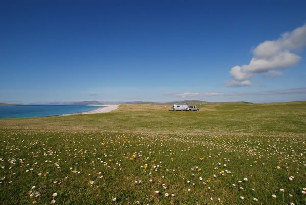 Hebrides,Airstream,wild camping,Berneray