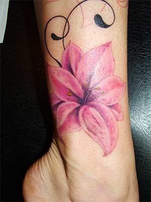 Flowers Tattoos on Ankle Flower Tattoo Graphics Code   Ankle Flower Tattoo Comments