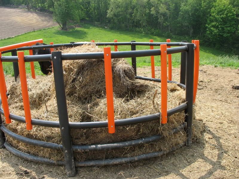 Hay ring made of plastic tubing. Page 2