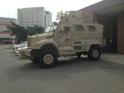 image showing OSU's new armored personnel carrier