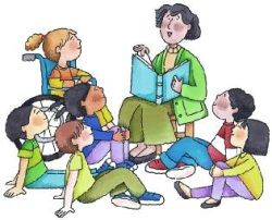 clipart showing a reading circle