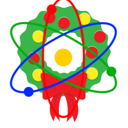 created clipart of an atom wreath