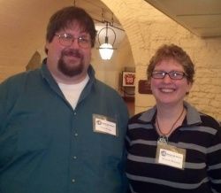 image of Doug Berger, co-chair Secular Coalition for Ohio, and Monette Richards, President of CFI NE Ohio and Legislative chair for the Secular Coalition for Ohio