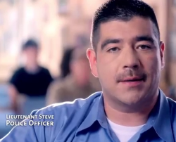 screencap of Lieutenant Steve - brainwashed police officer