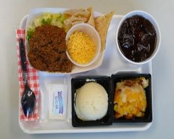 image of a typical school lunch