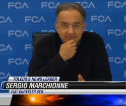 screencap of FCA CEO Sergio Marchionne
