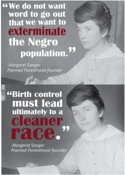 image of two Margaret Sanger quote memes that are wrong