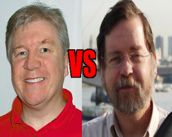 created image of both Michael Nugent and PZ Myers