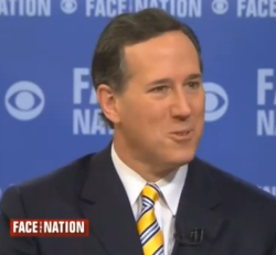 screencap of Rick Santorum on Face the Nation