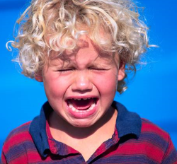 photo of a child crying