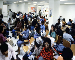 image of a crowded ER waiting room