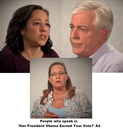 screencaps of People who speak in anti-Obama ad