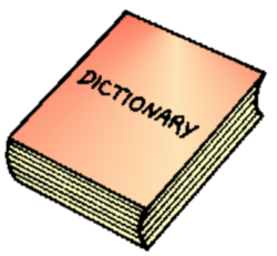 a book with the title of Dictionary