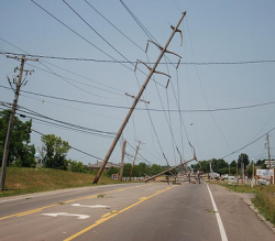 image of Downed power lines Hamilton Rd Columbus Ohio June 2012