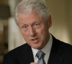image of President Clinton in Obama for America Ad