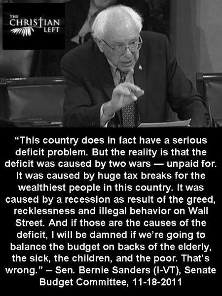 image of Senator Bernie Sanders quote