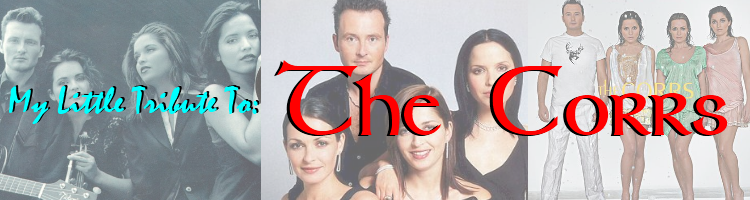 page masthead image showing group with words My Little Tribute to The Corrs