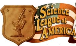 part of the logo for the Science League of America