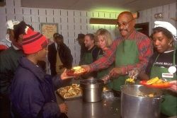 photo of people Helping at the soup kitchen