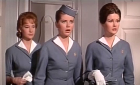Lois Nettleton, Dolores Hart, and Pamela Tiffin looking for men screencap from the film of the three female leads