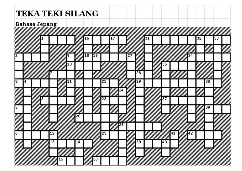 Teka Teki Silang Bahasa Jepang | Bulatpenuh