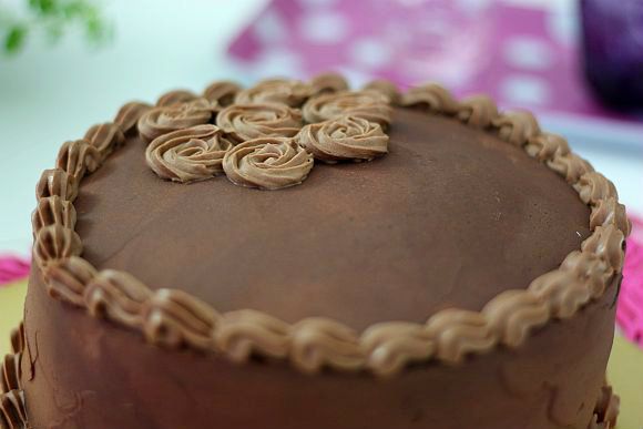 a dark chocolate birthday cake!