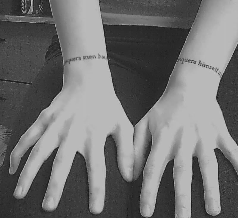 Well, I have two bracelet tattoos. And I think with the right font and the 