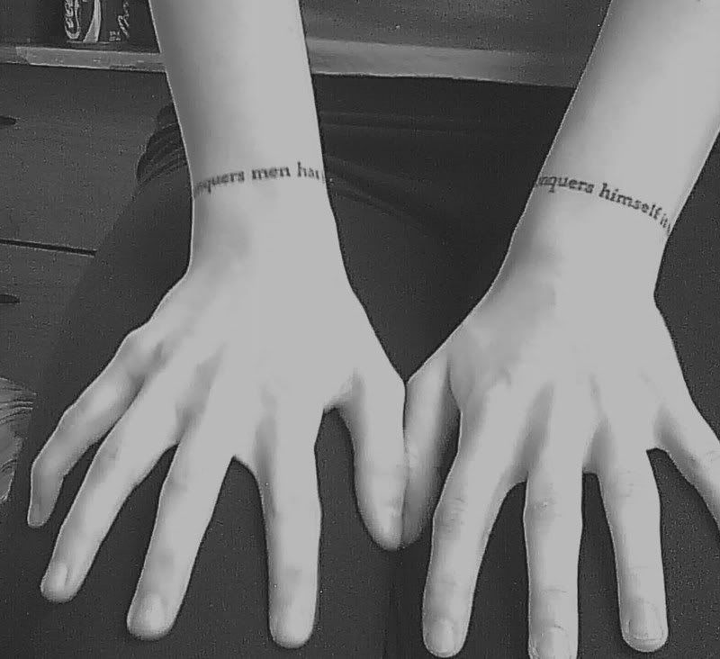 Well, I have two bracelet tattoos. And I think with the right font and the