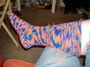 Knee Sock in progress