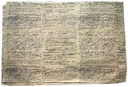 copyright John Derian Letter Script Tissue Paper