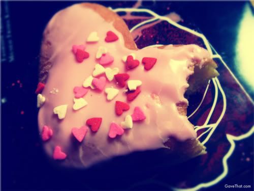 Boston Cream heart shaped doughnut