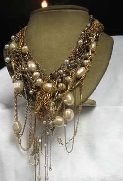 Subversive pearl and chain necklace