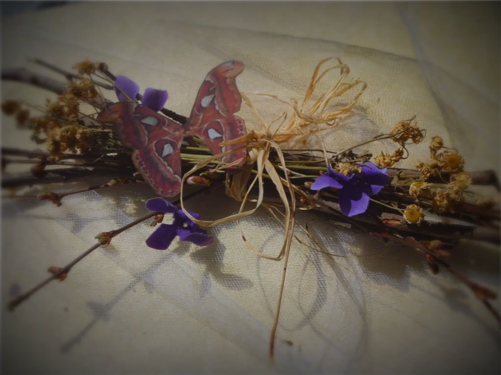 mam for decoration blog gave that bundle of branches twigs paper moth dried flowers