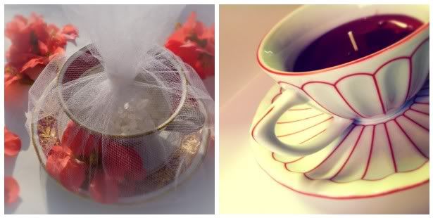 More DIY tea gift ideas prim bath salts housed in china tea cups tea cup candles