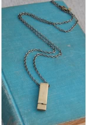 Farrah B vintage whistle necklace LovingEco