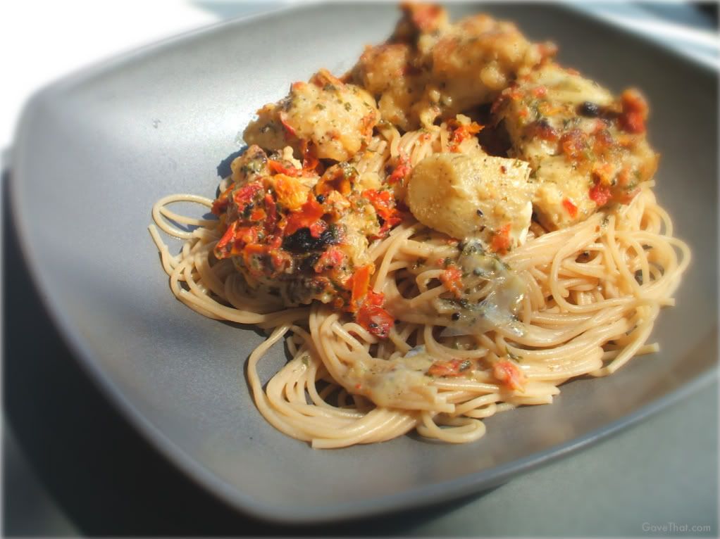 mam for gavethat plate of good earth mediterranean chicken with angel hair pasta that I made