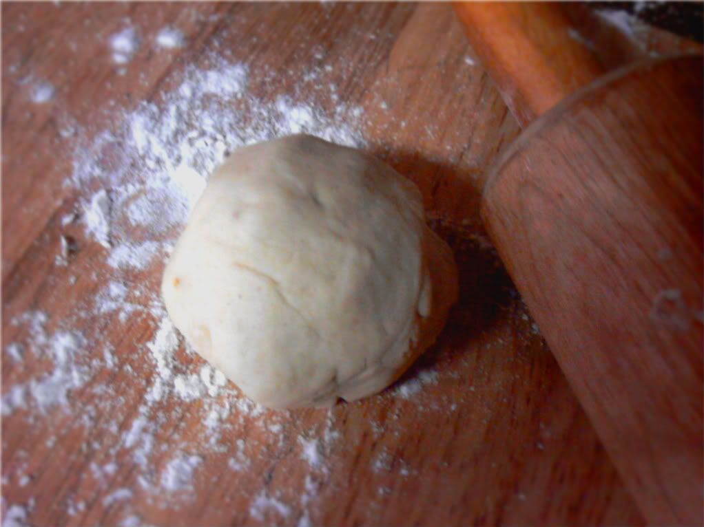 Flat bread dough ball ready to be rolled out