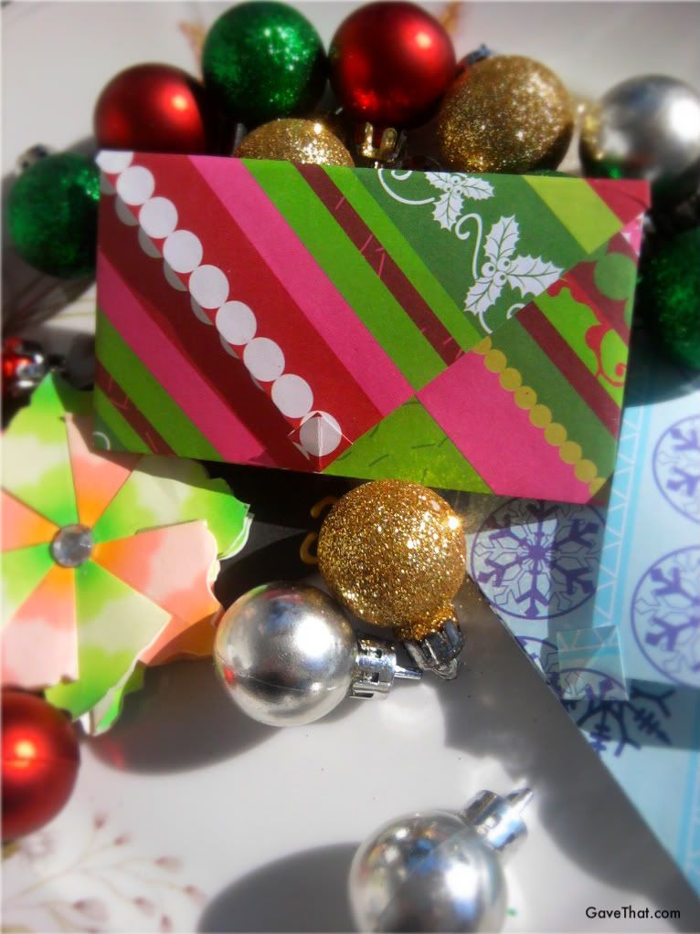 DIY Origami Gift Card Holders Envelopes and Christmas balls gift blog Gave That