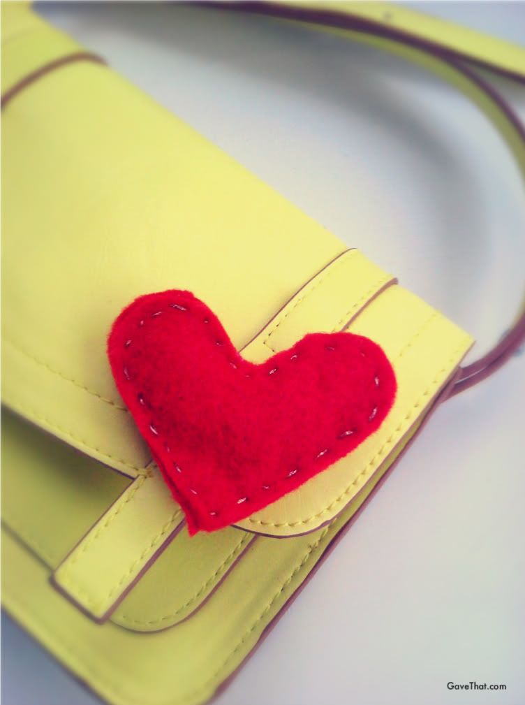 DIY scented puffy felt heart brooch pins